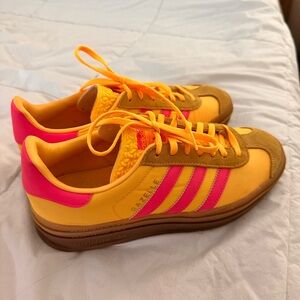 Adidas Bright Yellow and Pink Sneakers